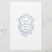Papier Classy Blue Floral 'Pass Poem' Jeu (Dos)