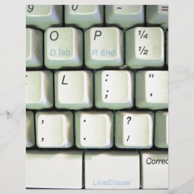 Papier Clavier de machine à écrire (Devant)