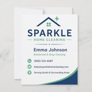 Papier Cleaning Service Business Card