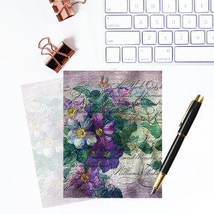 Papier Clematis Vine Écriture Ephémère Scrapbook