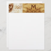 Papier CLINIQUE DENTAIRE, MONOGRAMME DENTISTE, Parchemin  (Devant / Derrière)