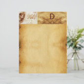 Papier CLINIQUE DENTAIRE, MONOGRAMME DENTISTE, Parchemin  (Debout devant)