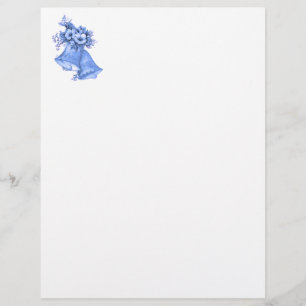 Papier Cloches Mariages bleues