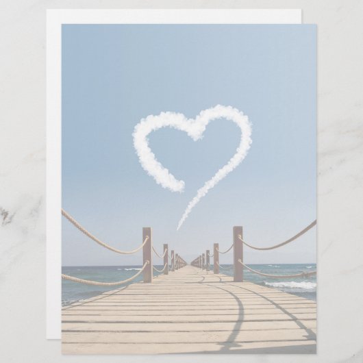 Papier Cloud en forme de coeur sans fin (Devant / Derrière)