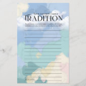 Papier Cloud Neuf Baby showers Tradition familiale (Devant)