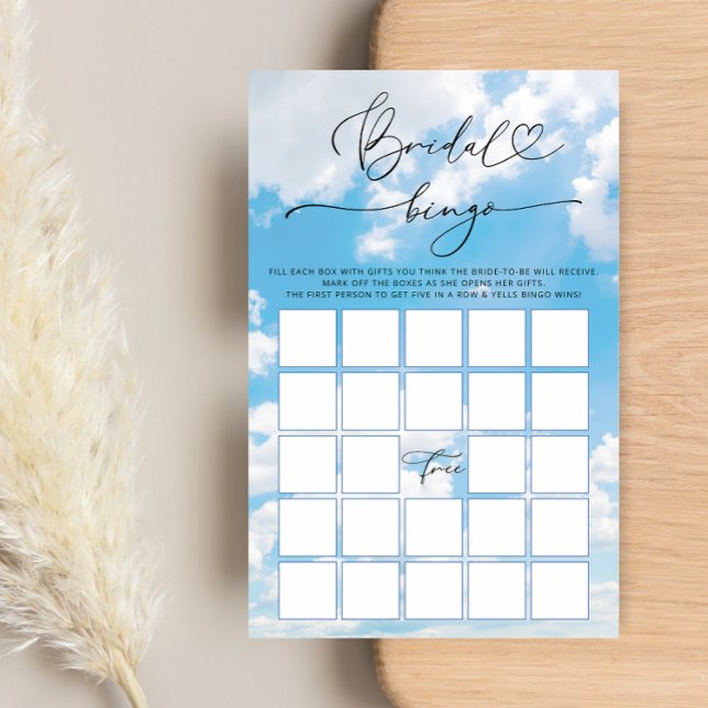 Papier Cloud Neuf Fête des mariées Bingo Jeu (Créateur téléchargé)