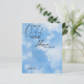 Papier Cloud Neuf Sky Blue Aquarelle Fête des mariées Jeu (Debout devant)