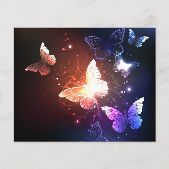 Papier Clowing Night Butterflies (Devant)