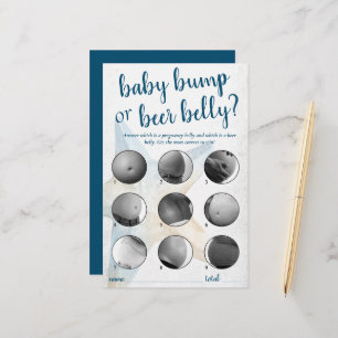 Papier Coastal Chic Blue Baby Bump ou Bière Belly Jeu