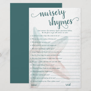 Papier Coastal Chic Quiz Turquoise Starfish Nursery Rhy
