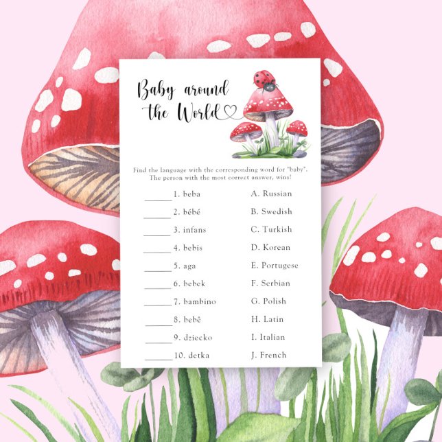 Papier coccinelle - Baby autour du monde jeu (Créateur téléchargé)