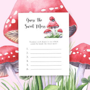 Papier coccinelle - Devinez jeu de mess sucré