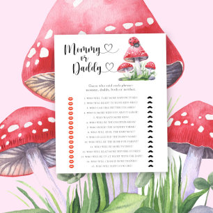 Papier Coccinelle - jeu de baby shower maman ou papa