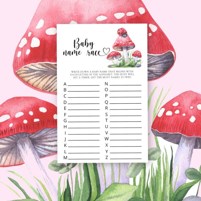 Papier Coccinelle - Jeu de course de noms de bébé (Créateur téléchargé)