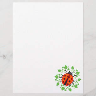 Papier coccinelle rouge