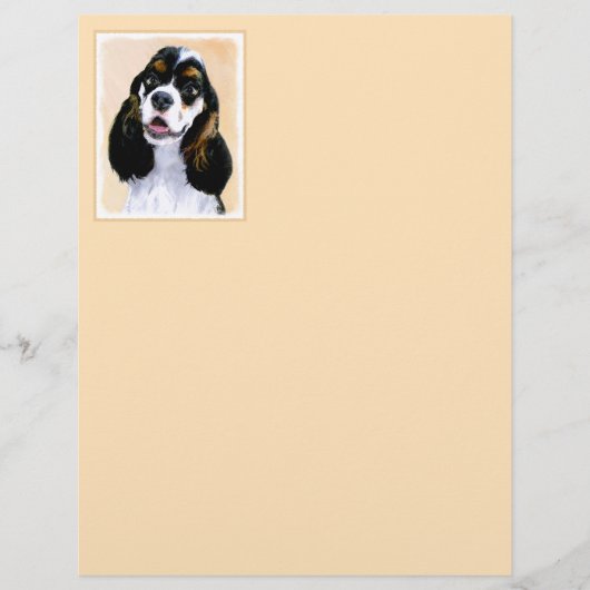 Papier Cocker Spaniel (Parti) Peinture - Art Chien origin (Devant)