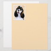 Papier Cocker Spaniel (Parti) Peinture - Art Chien origin (Devant / Derrière)