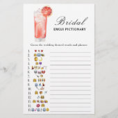 Papier Cocktai Bridal shower Emoji Pictionary game (Devant)