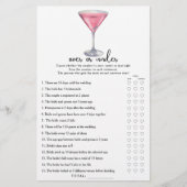 Papier Cocktail Bridal shower Over or under game (Devant)