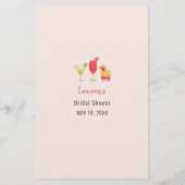 Papier Cocktail Bride et douche de chambre Trivia jeux (Dos)