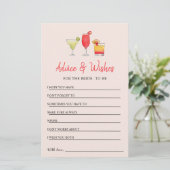 Papier Cocktail Douche nuptiale Conseils & Wish card (Debout devant)
