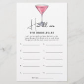 Papier Cocktail How old was the bride to be game (Devant)