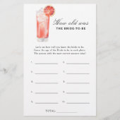 Papier Cocktail - How old was the bride to be game (Devant)