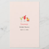 Papier Cocktail "Où étaient-ils" Jeu de douche nuptiale (Dos)