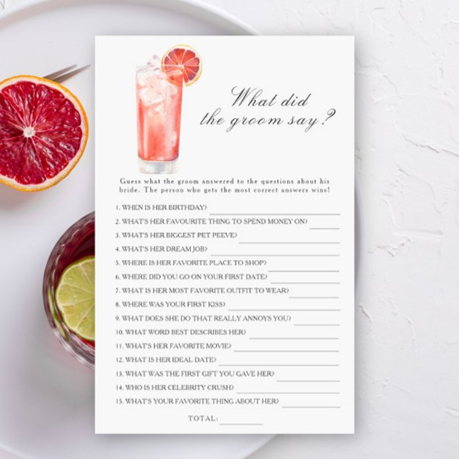 Papier Cocktail - Qu'est-ce que le marié a dit jeu de mar (Créateur téléchargé)