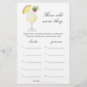 Papier Cocktails bridal shower - How old were they game (Devant)