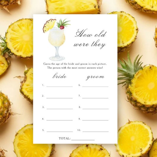 Papier Cocktails bridal shower - How old were they game