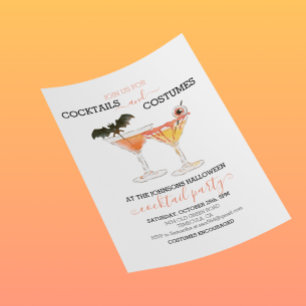 Papier Cocktails et costumes Budget du parti Halloween