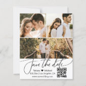 Papier code qr 3 collage de photos invitation save the da (Devant)