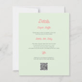 Papier Code QR Baby Shower Budget Limonade Rose Pas Chère (Dos)