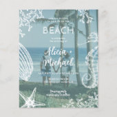 Papier Code QR BUDGET 3 photos mariage plage d'été (Devant)