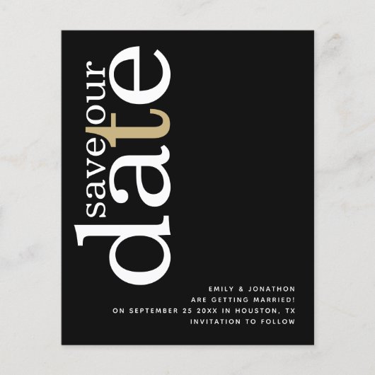 Papier Code QR Budget Blanc Or Texte noir Date de sauvega (Devant)