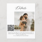 Papier Code QR budget élégant mariage photo enregistrer l (Dos)
