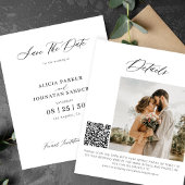 Papier Code QR budget élégant mariage photo enregistrer l