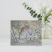 Papier CODE QR budget élégant photo mariage invitation à (Debout devant)