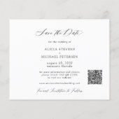 Papier CODE QR budget élégant photo mariage invitation à (Dos)