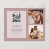 Papier Code QR Budget Enregistrer Notre Date (Dos)