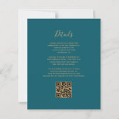 Papier Code QR Budget Mariage Violet Or Agate Sarcelle (Dos)