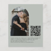 Papier CODE QR budget sage arch PHOTO invitation de maria (Dos)