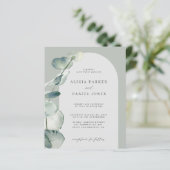 Papier CODE QR budget sage arche invitation de mariage (Debout devant)