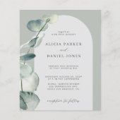Papier CODE QR budget sage arche invitation de mariage (Devant)