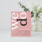 Papier Code QR BUDGET Texte Rose Poussiéreuse Invitation  (Debout devant)