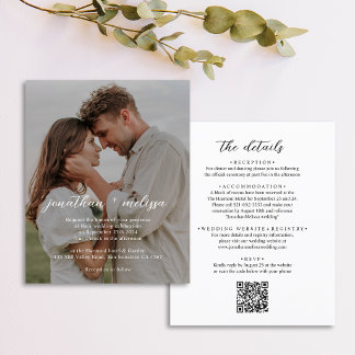 Papier Code QR BUDGET Tout en Un Élégant Mariage Élégant