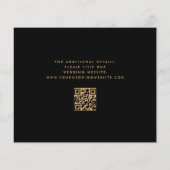 Papier Code QR budgétaire Fleurs de mariage sarcelle Enre (Dos)