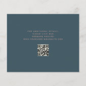 Papier Code QR budgétaire Fleurs de mariage sarcelle Enre (Dos)