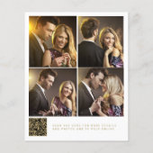 Papier Code QR budgétaire pour invitation de mariage en c (Dos)